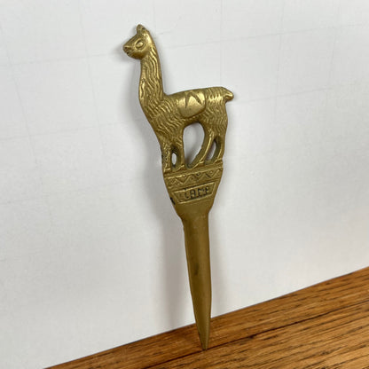 Messing briefopener lama