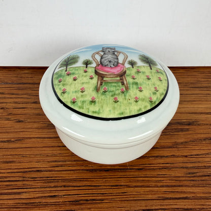 Vintage snuisterijen doosje kat