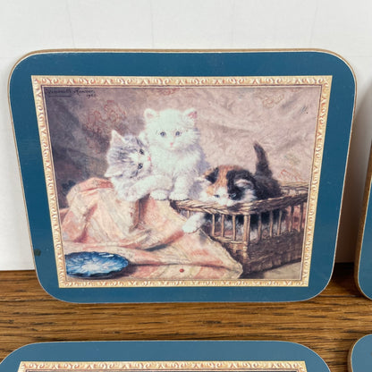 Vintage onderzetters met katten