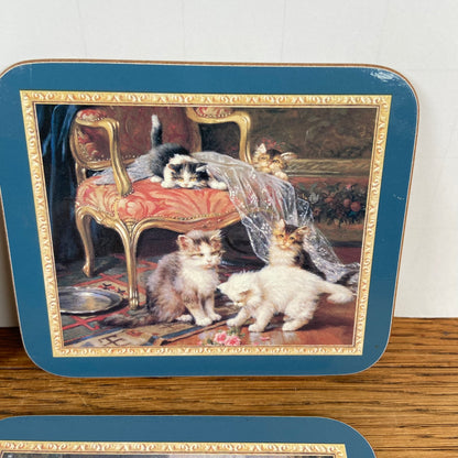 Vintage onderzetters met katten