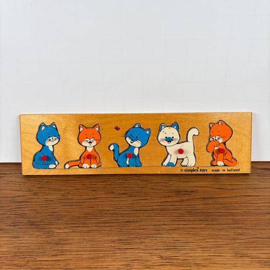 Vintage puzzel met katten