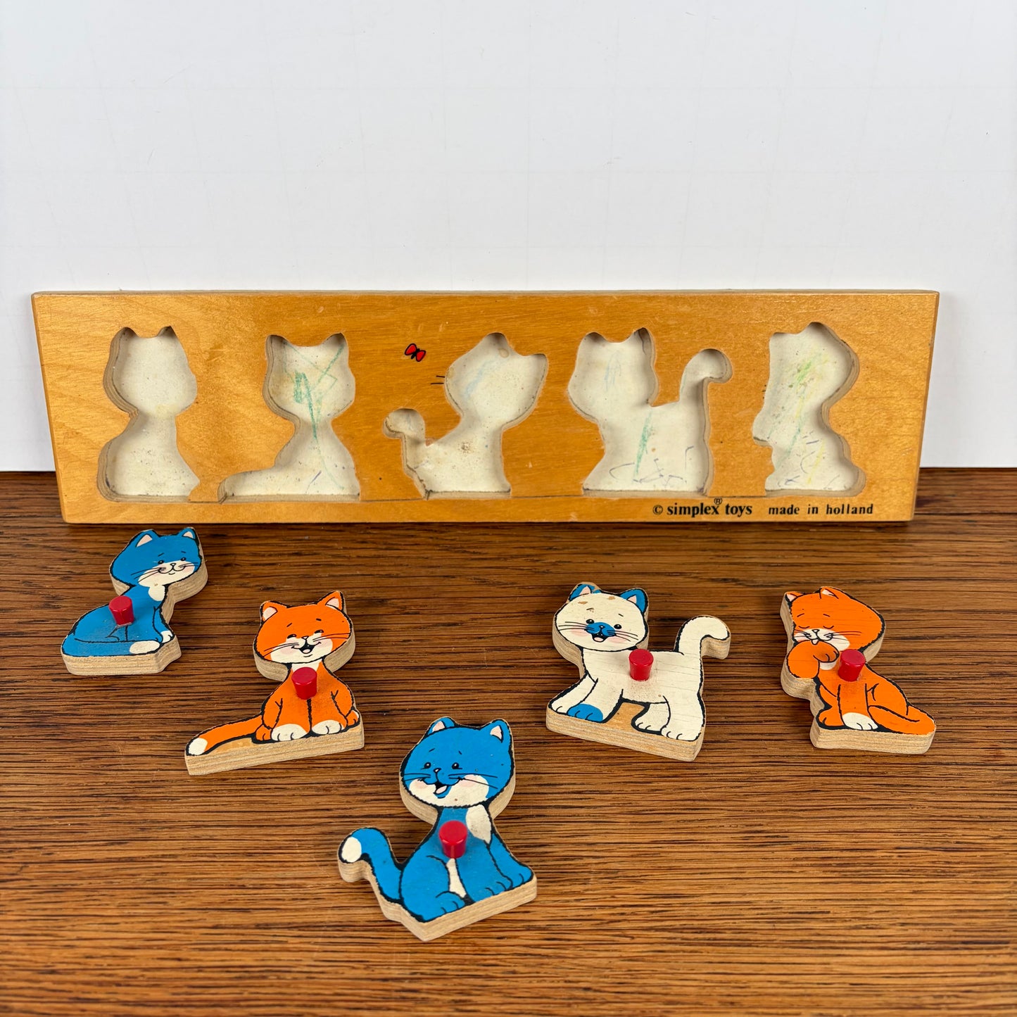 Vintage puzzel met katten