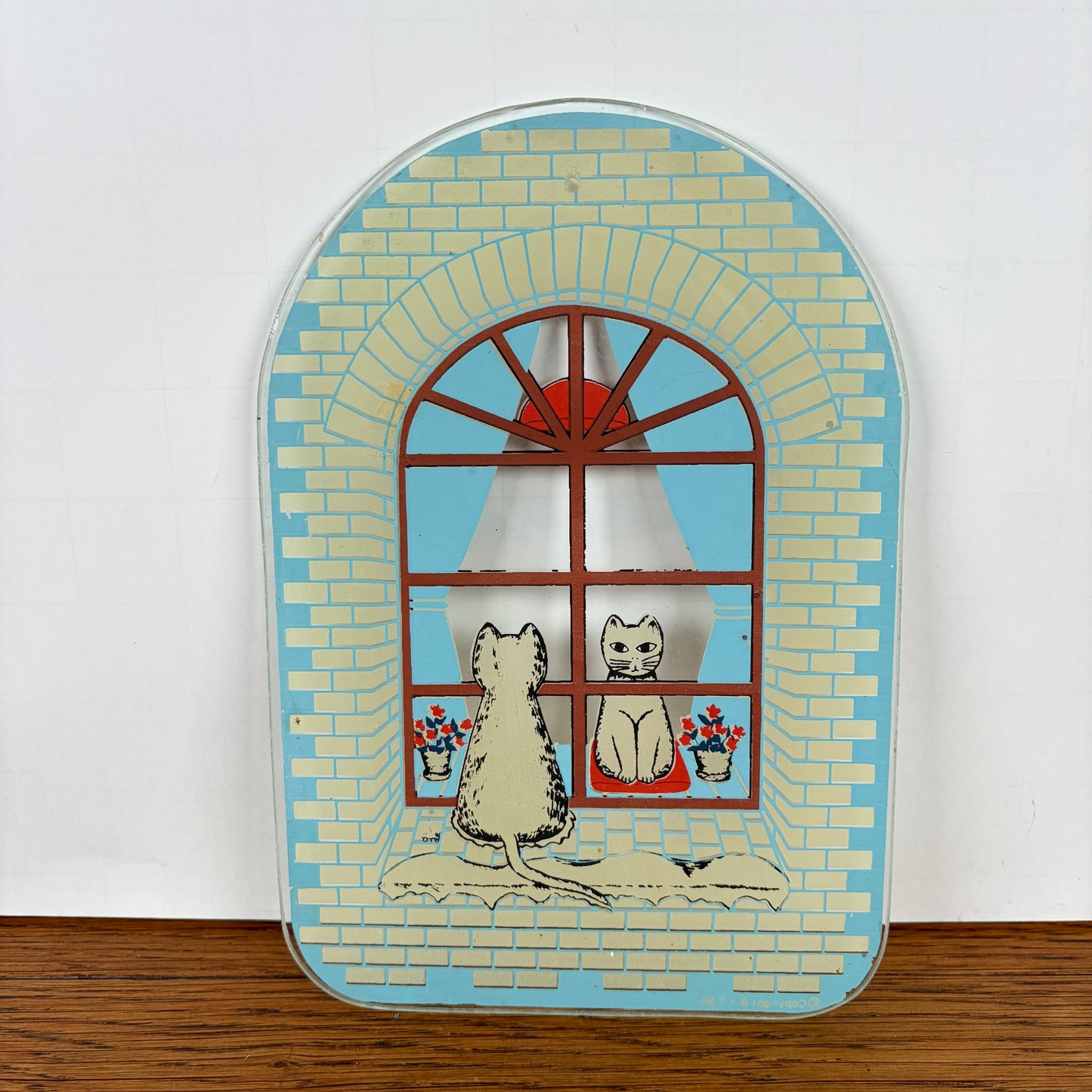 Vintage raamhanger kat