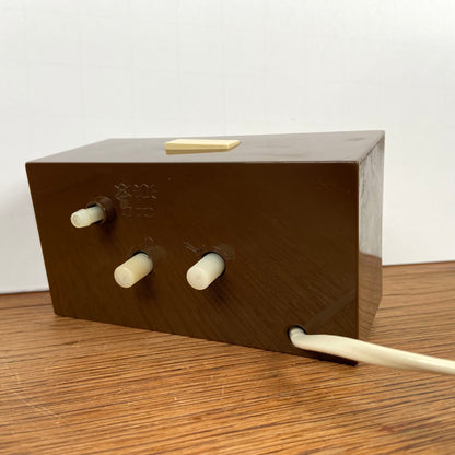 Bruine vintage wekker