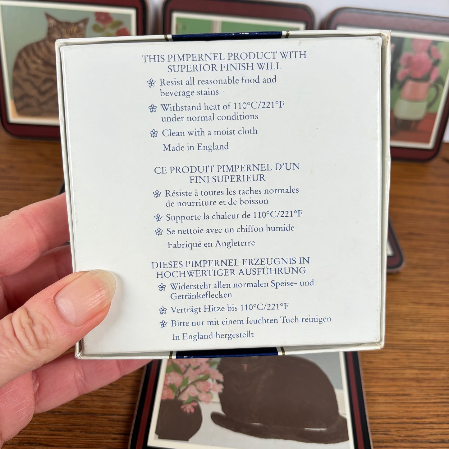 Vintage onderzetters katten