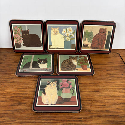 Vintage onderzetters katten