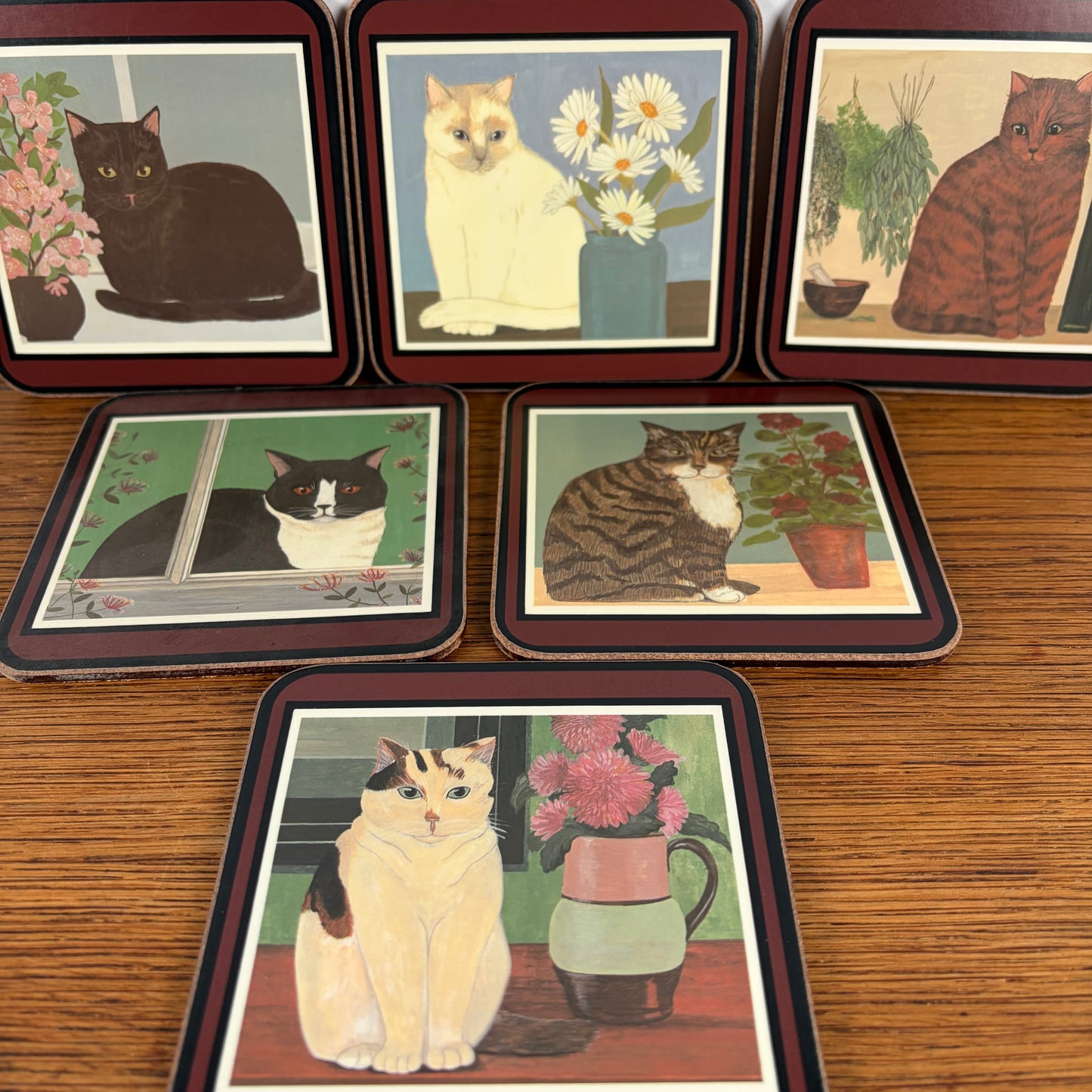 Vintage onderzetters katten