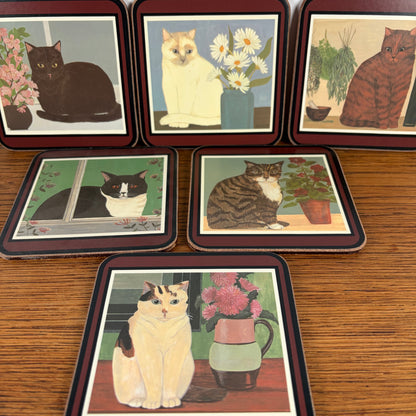 Vintage onderzetters katten