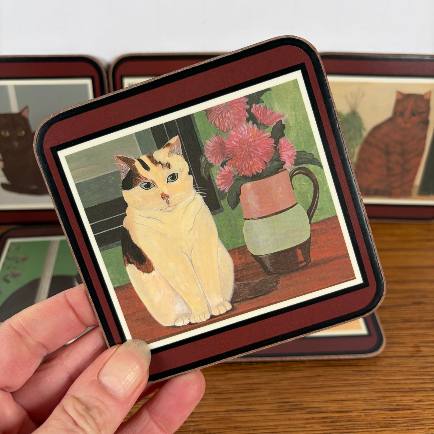 Vintage onderzetters katten