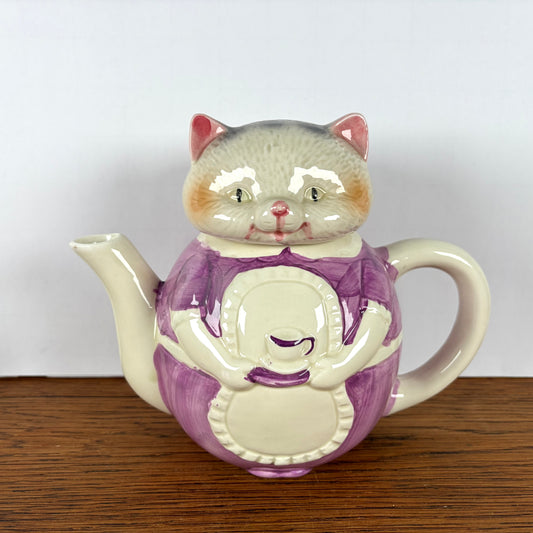 Vintage theepot katten dame