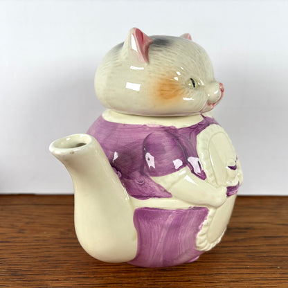 Vintage theepot katten dame