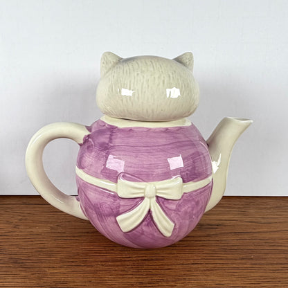Vintage theepot katten dame