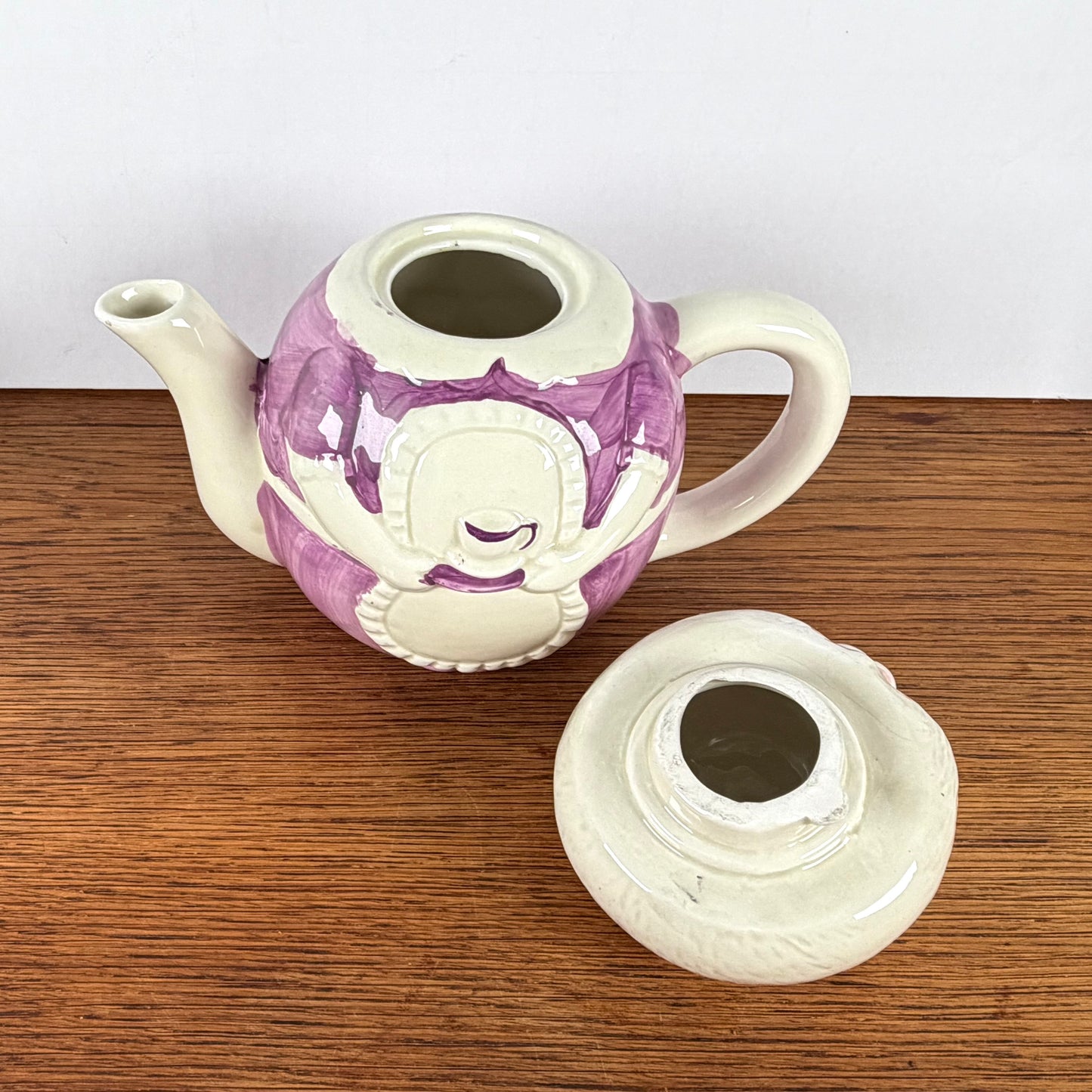 Vintage theepot katten dame