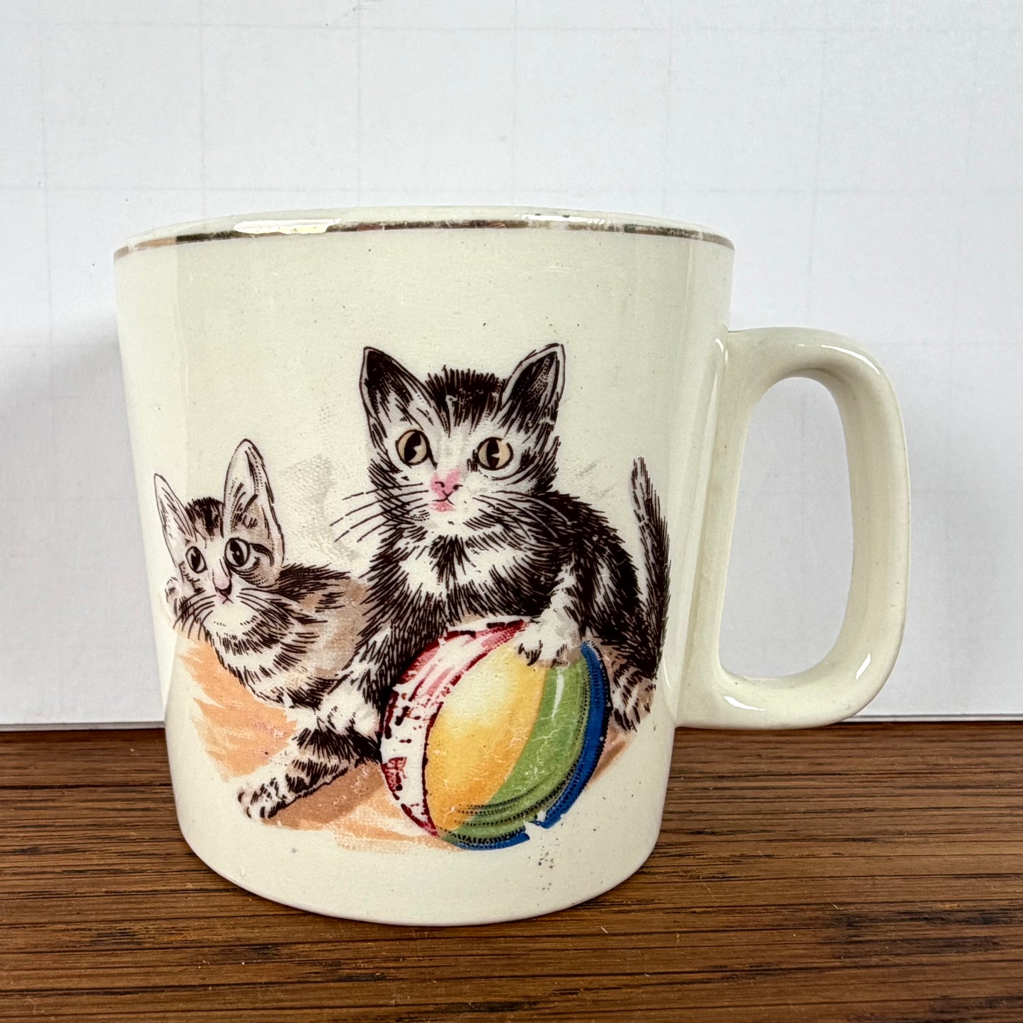 Vintage mok kittens P. Regout