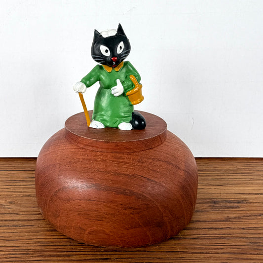 Vintage zwarte kat Schleich