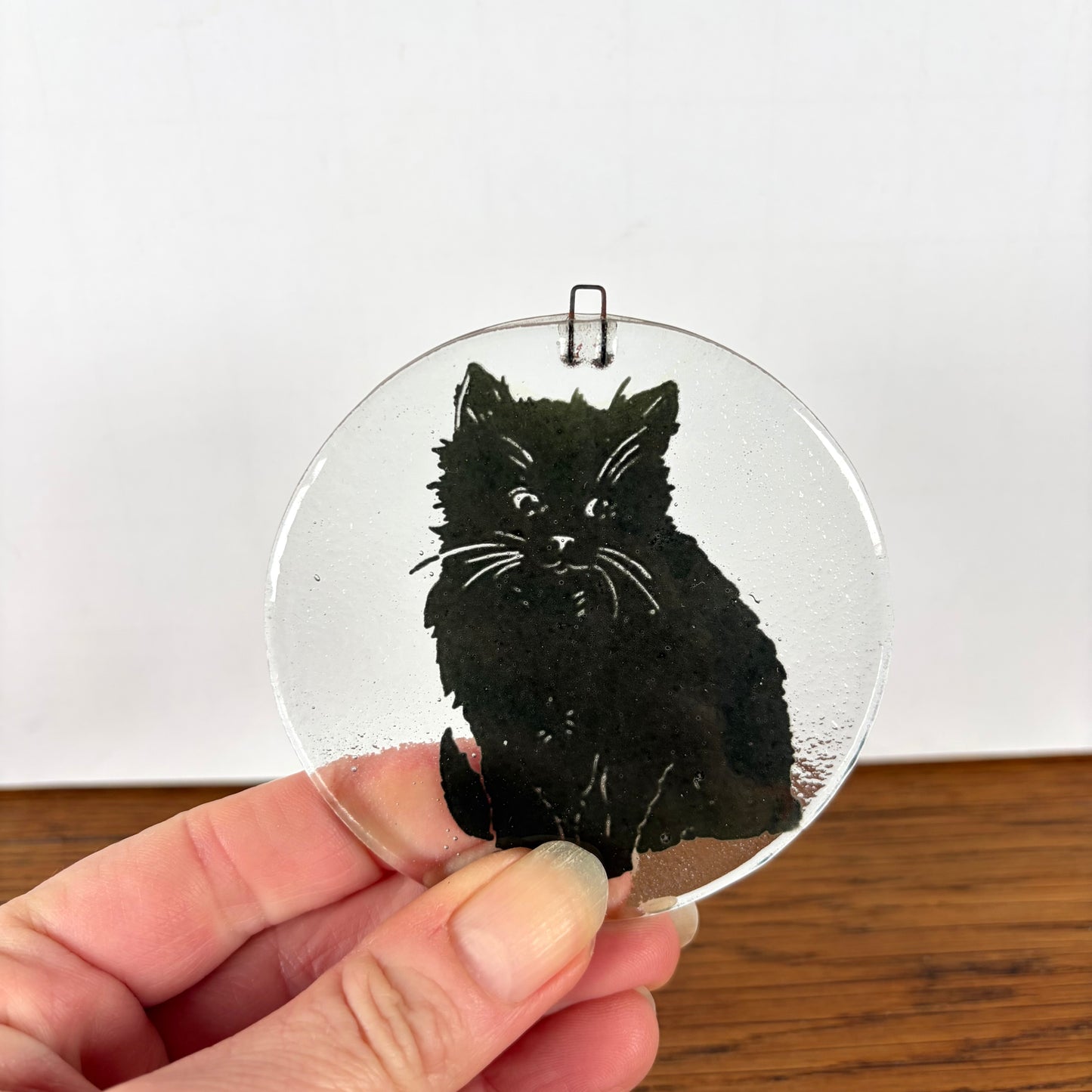 Vintage raamhanger zwarte kat