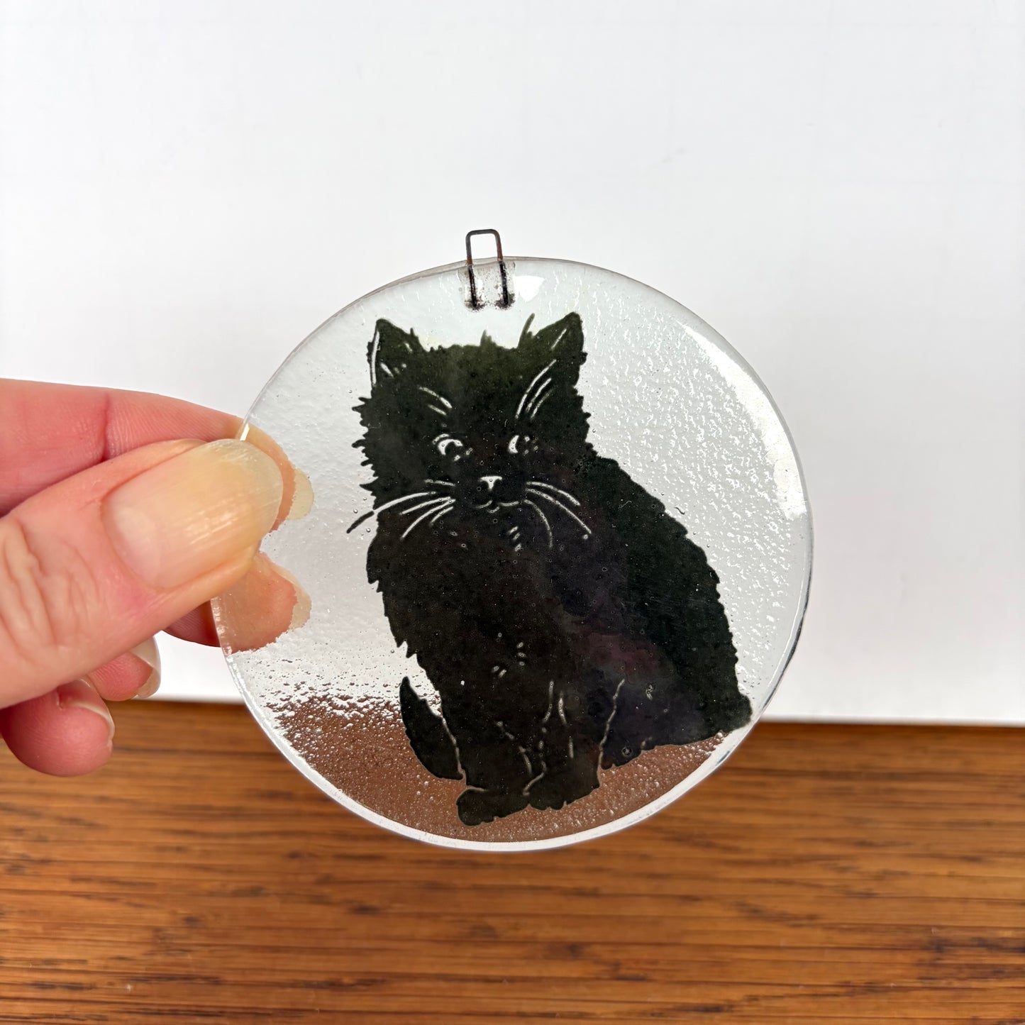 Vintage raamhanger zwarte kat