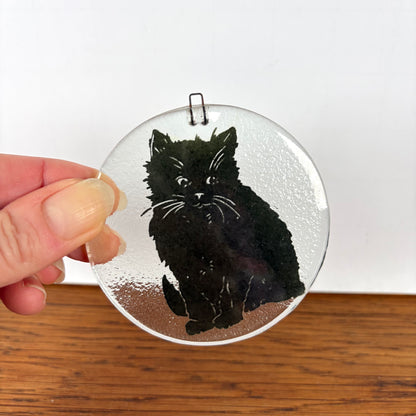 Vintage raamhanger zwarte kat