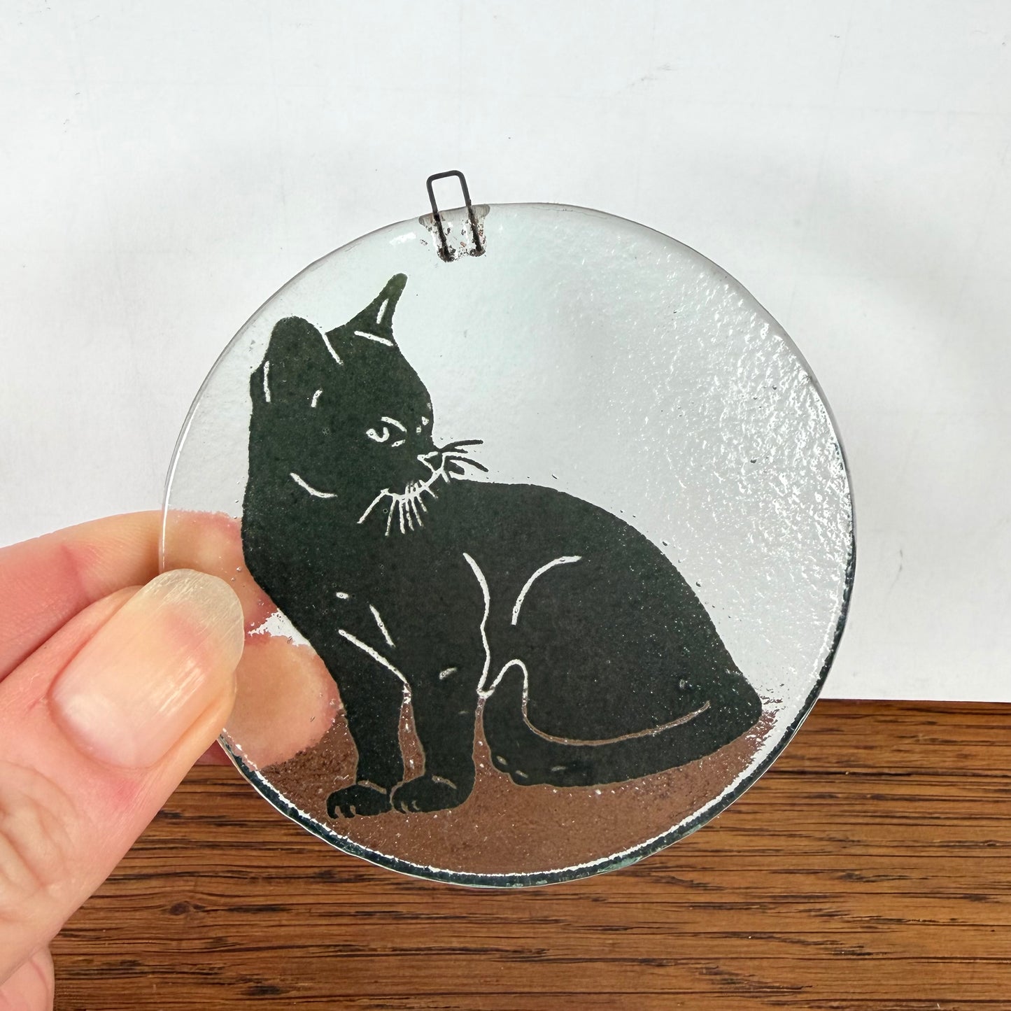 Vintage raamhanger kat zwart