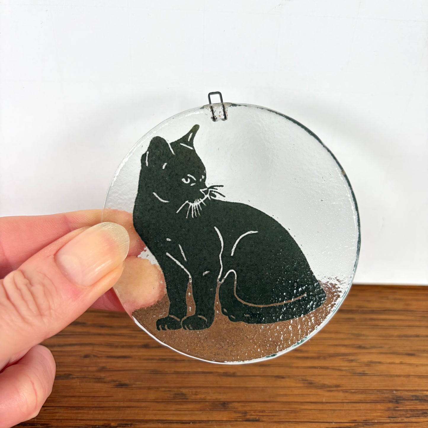 Vintage raamhanger kat zwart