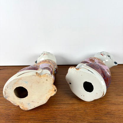 Set van 2 Aziatische katten beelden