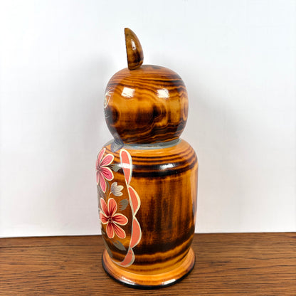 Vintage Spaarpot houten kat