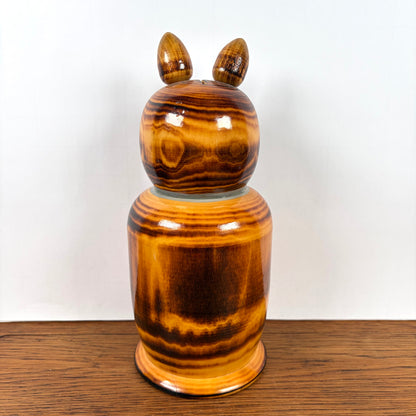 Vintage Spaarpot houten kat