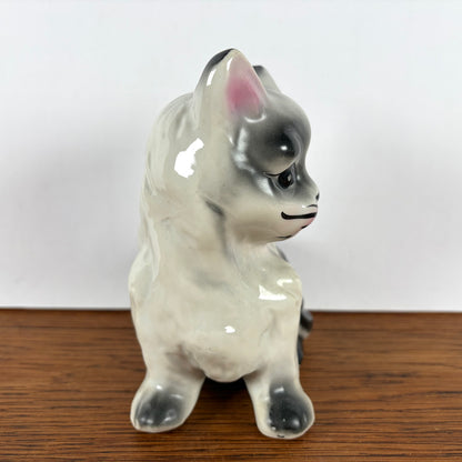 Vintage bloempot kat