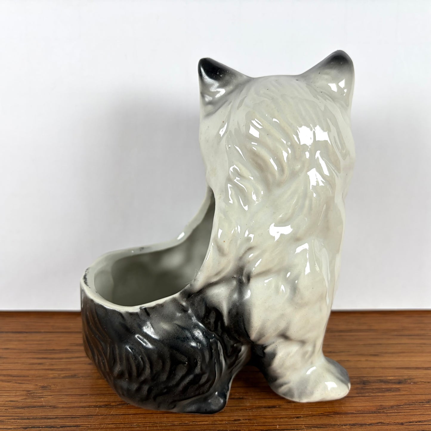 Vintage bloempot kat