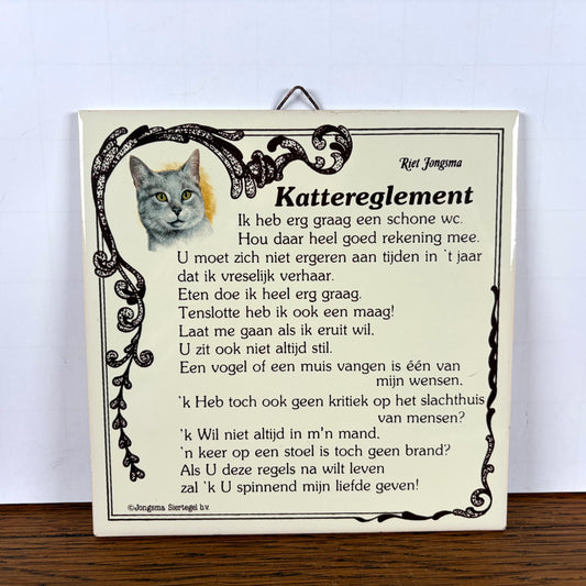 Vintage tegel Kattereglement