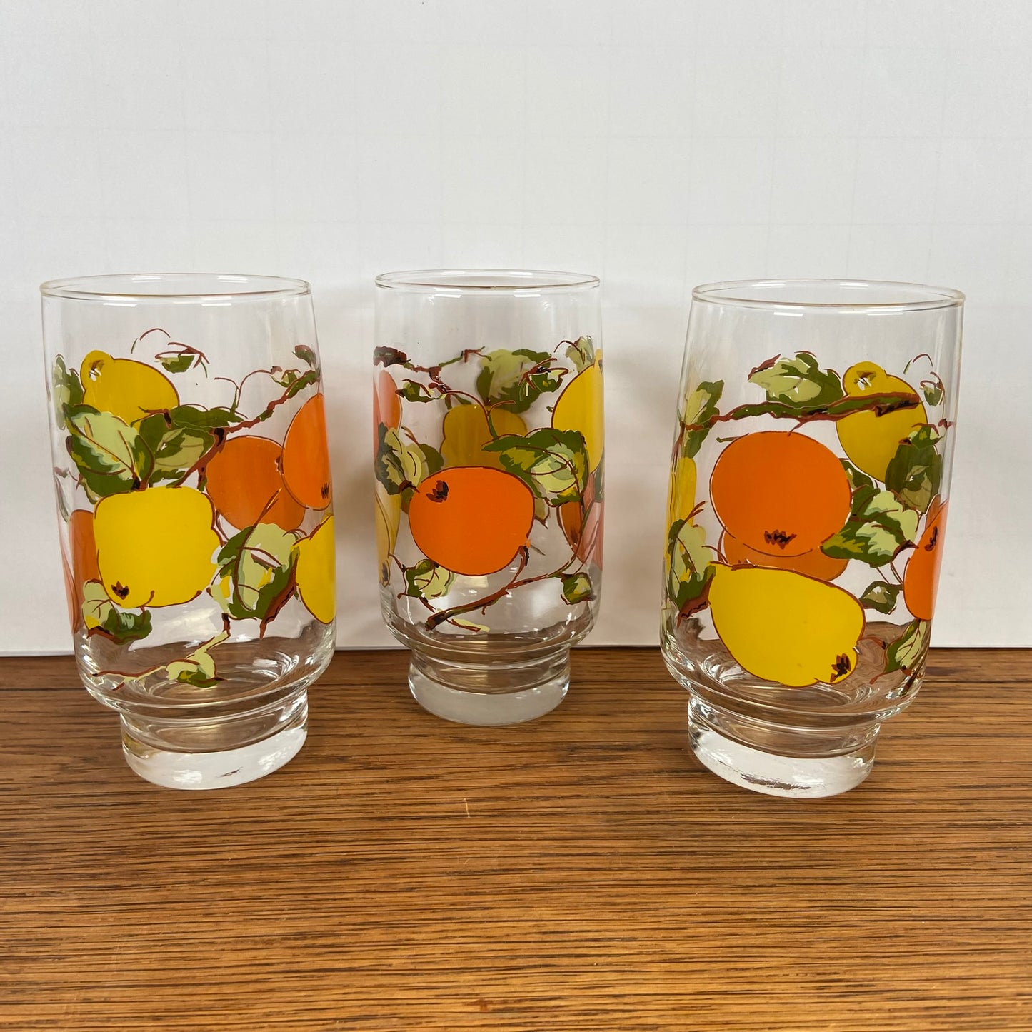 Vintage longdrinkglazen fruit