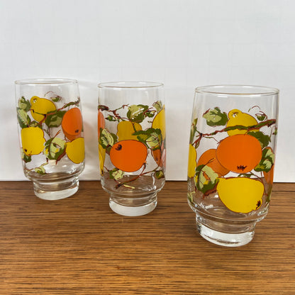 Vintage longdrinkglazen fruit
