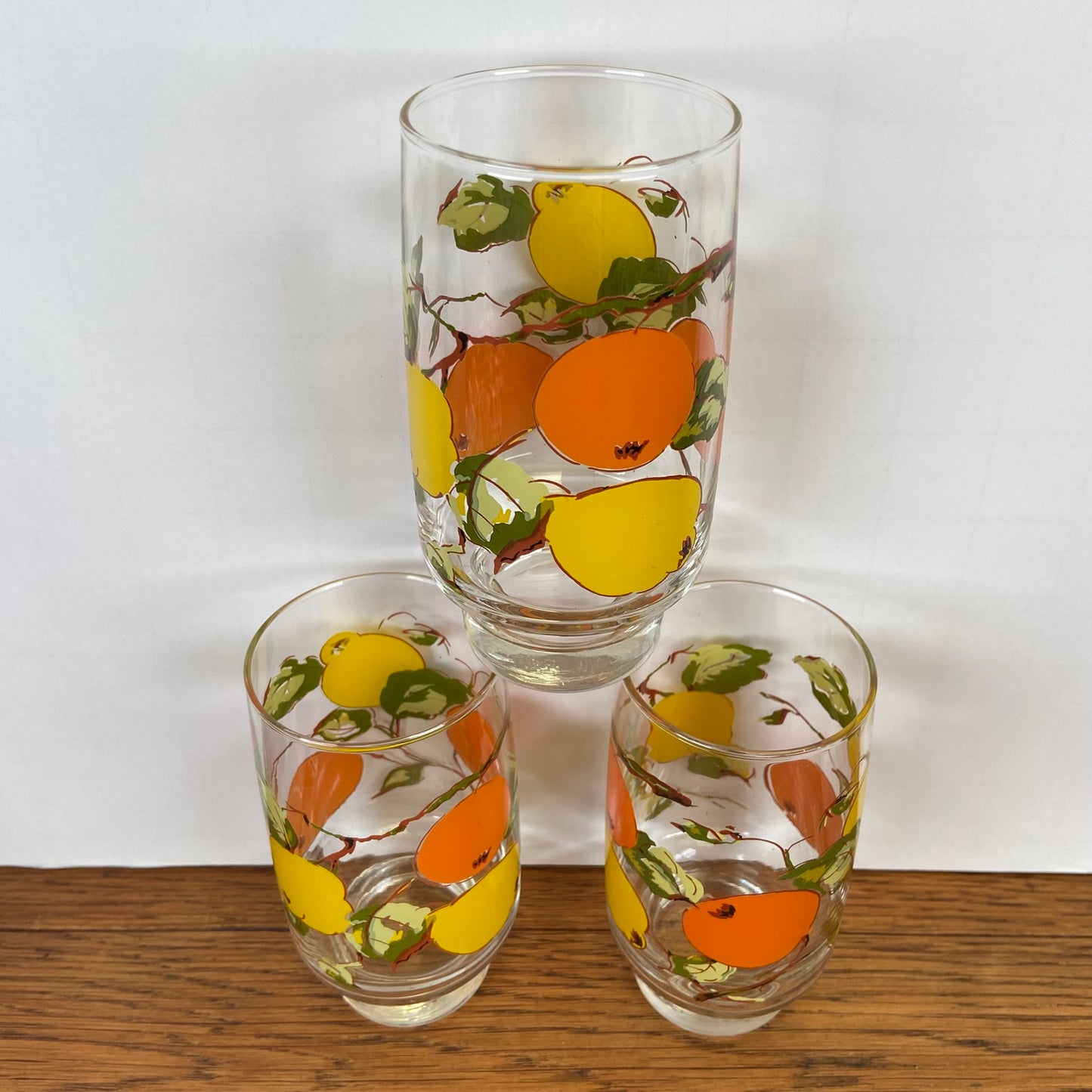 Vintage longdrinkglazen fruit