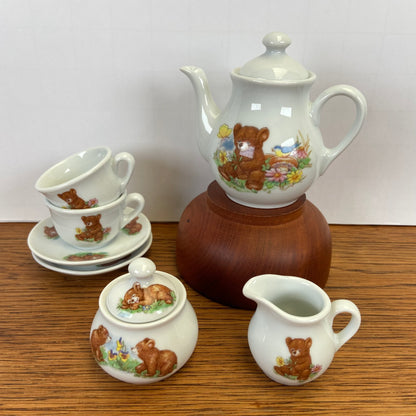 Vintage kinder serviesje beren