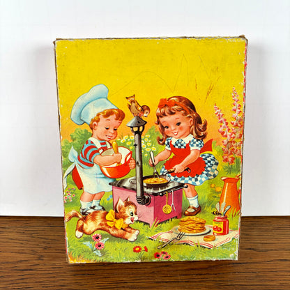 Vintage houten katten puzzel