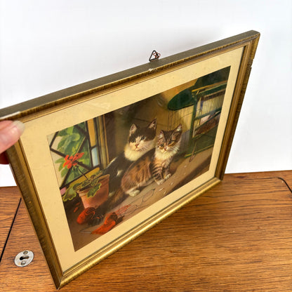 Vintage katten prent