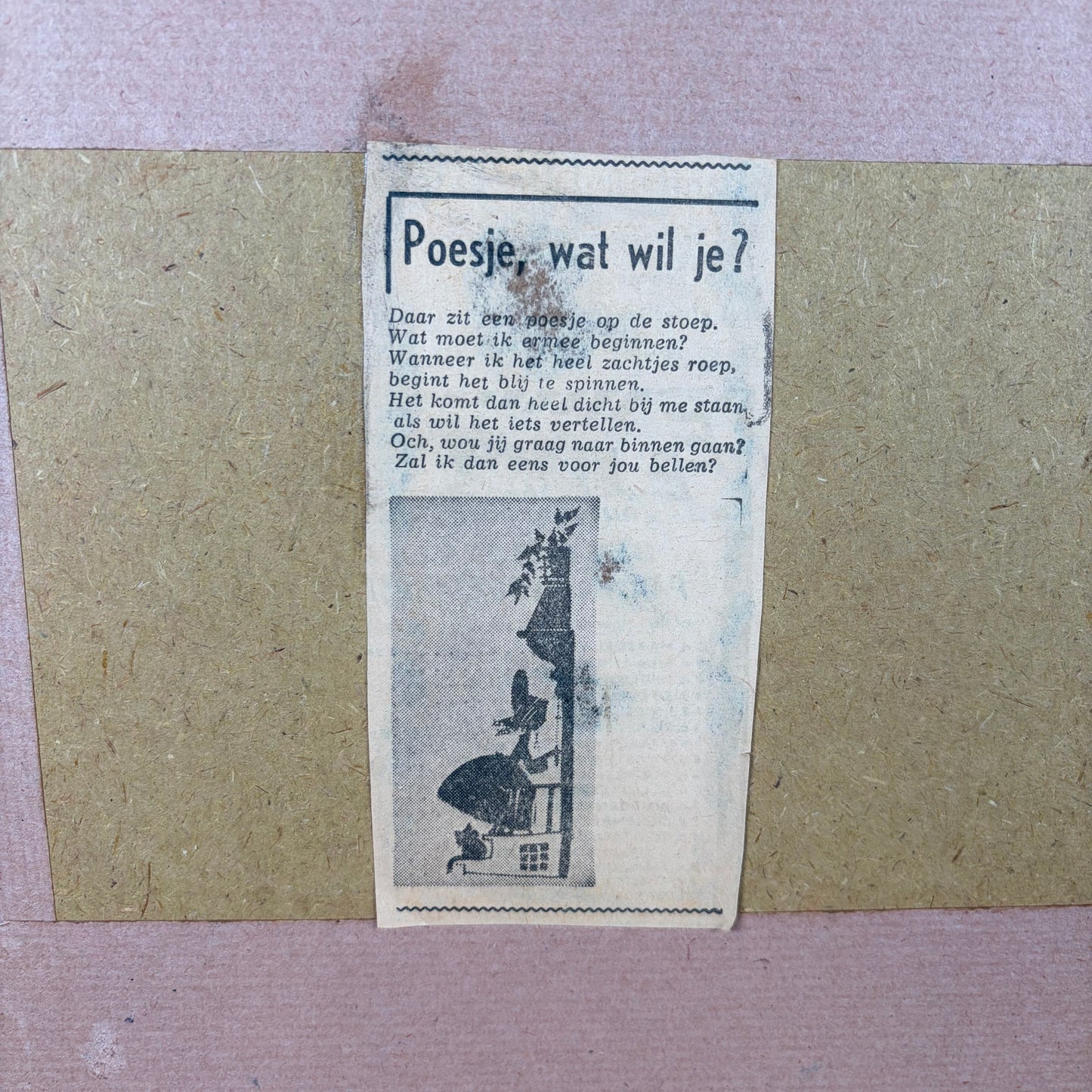 Vintage katten prent