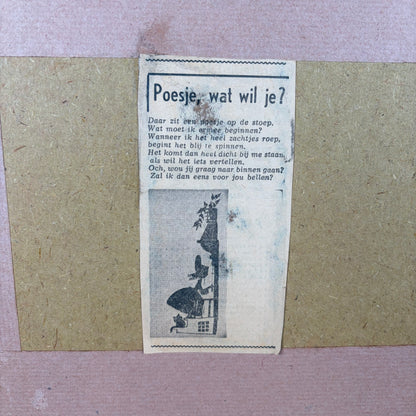 Vintage katten prent