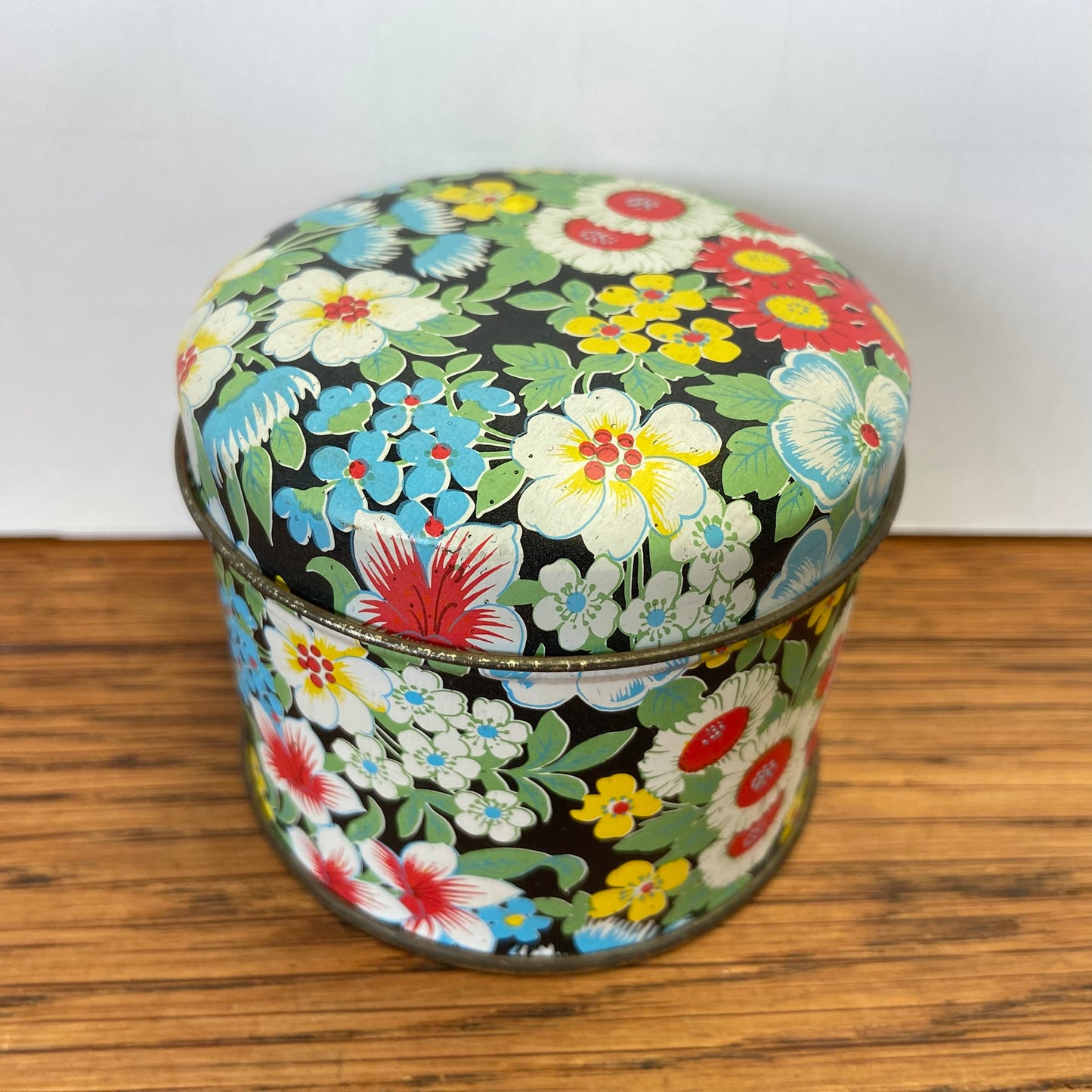 Klein bloemen blikje