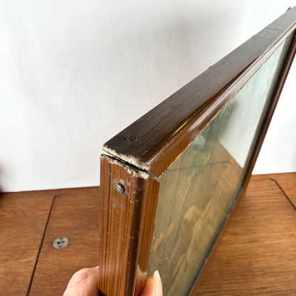 Vintage groot schilderij katten