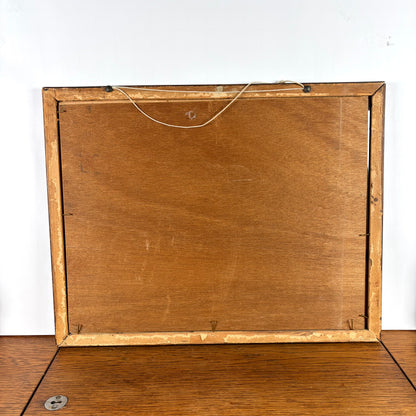 Vintage groot schilderij katten