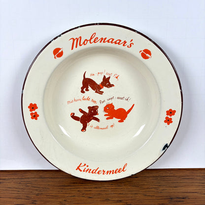 Vintage emaille bordje Molenaar
