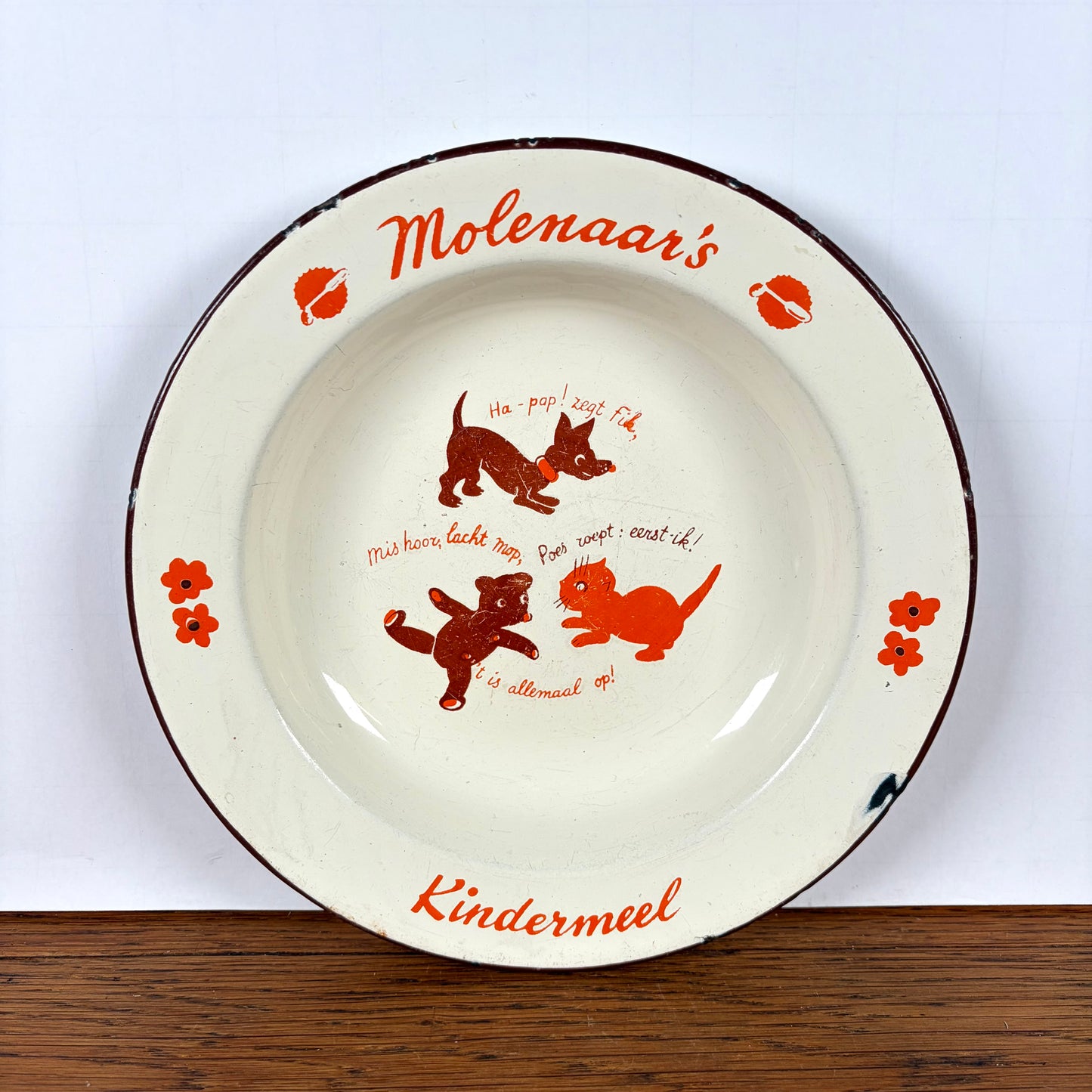 Vintage emaille bordje Molenaar