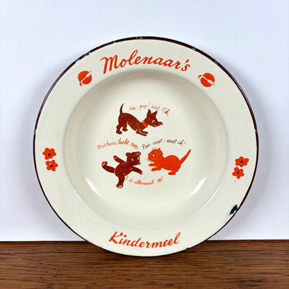 Vintage emaille bordje Molenaar