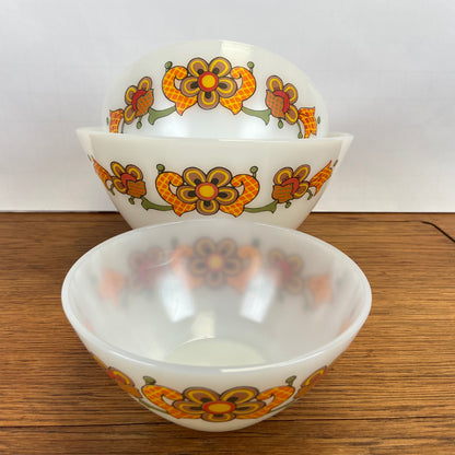 3 vintage Jena glas schalen
