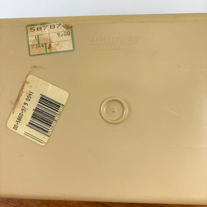 Kleine vintage naaibox curver bruin