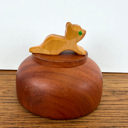 Vintage houten katje Ostheimer