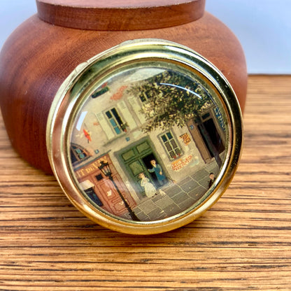 Vintage pillendoosje rond