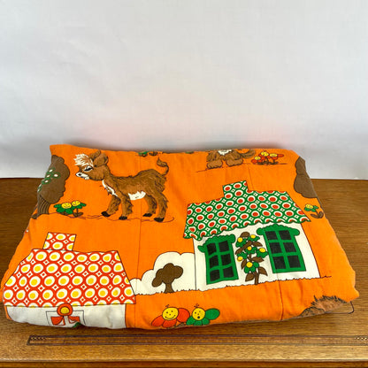 Vintage kinderslaapzak oranje