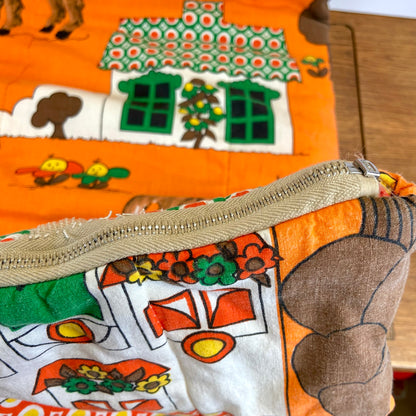 Vintage kinderslaapzak oranje